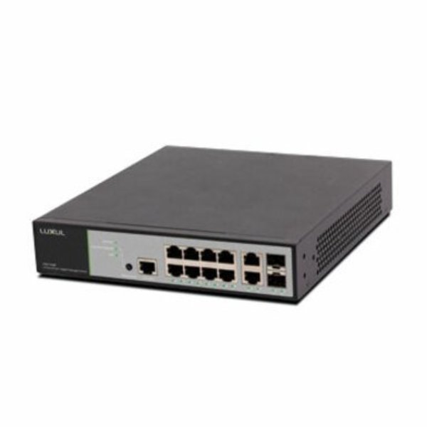 Luxul 12-Port 8 Poe Plus Gigabit Managed Switch XMS-1208P